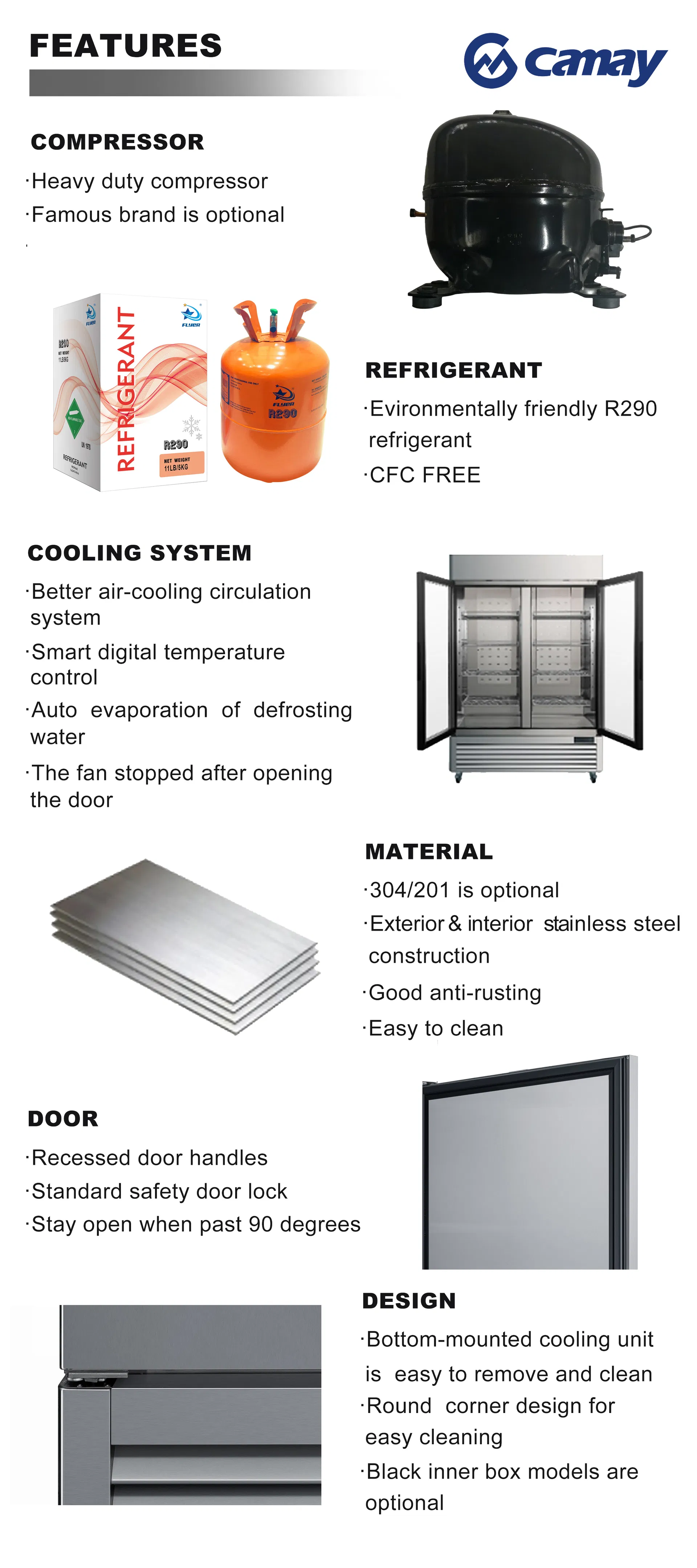 Características de refrigeração
