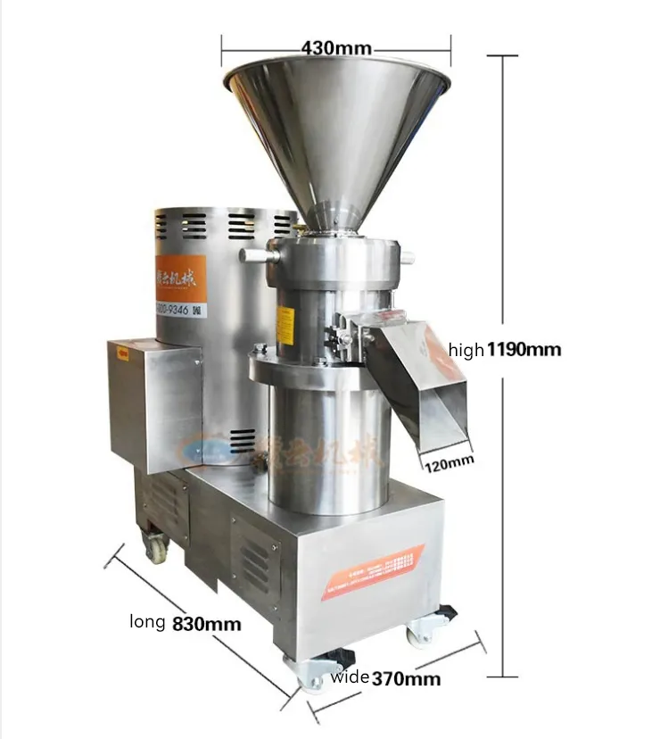 Moedor Industrial de Alimentos para Pasta de Amendoim, Gergelim, Nozes e Carne