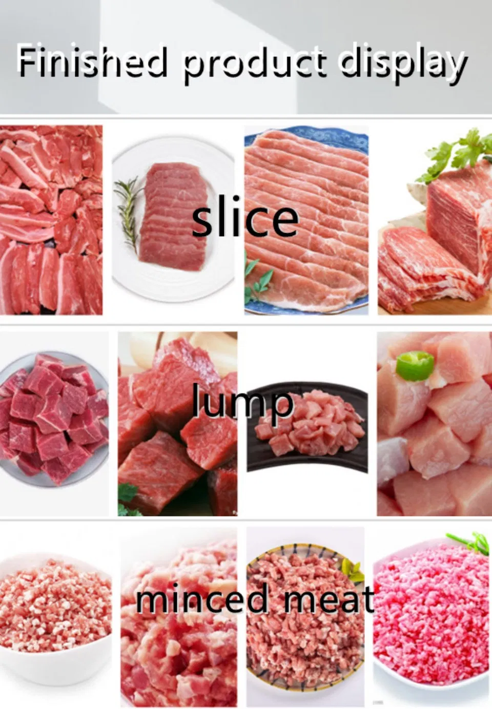 Máquina Industrial de Corte de Carne Fresca em Aço Inoxidável, Fatiadora Automática de Carne, Pequena Máquina Elétrica de Dicer de Carne