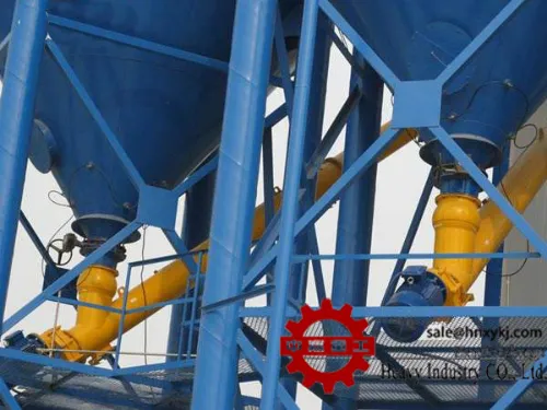Sistema de Transportador de Parafuso para Mistura de Cimento