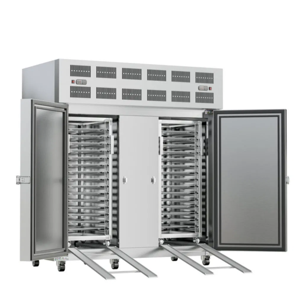 Congelador comercial de ar refrigerado resistente à ferrugem para cadeias de frango frito