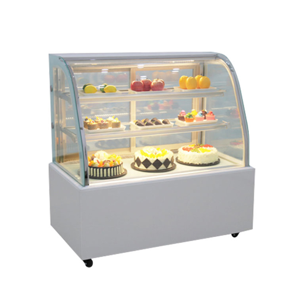 Refrigerador Congelador Comercial de Múltiplas Zonas para Bolos, Delicatessen, Sushi e Frutas Tropicais