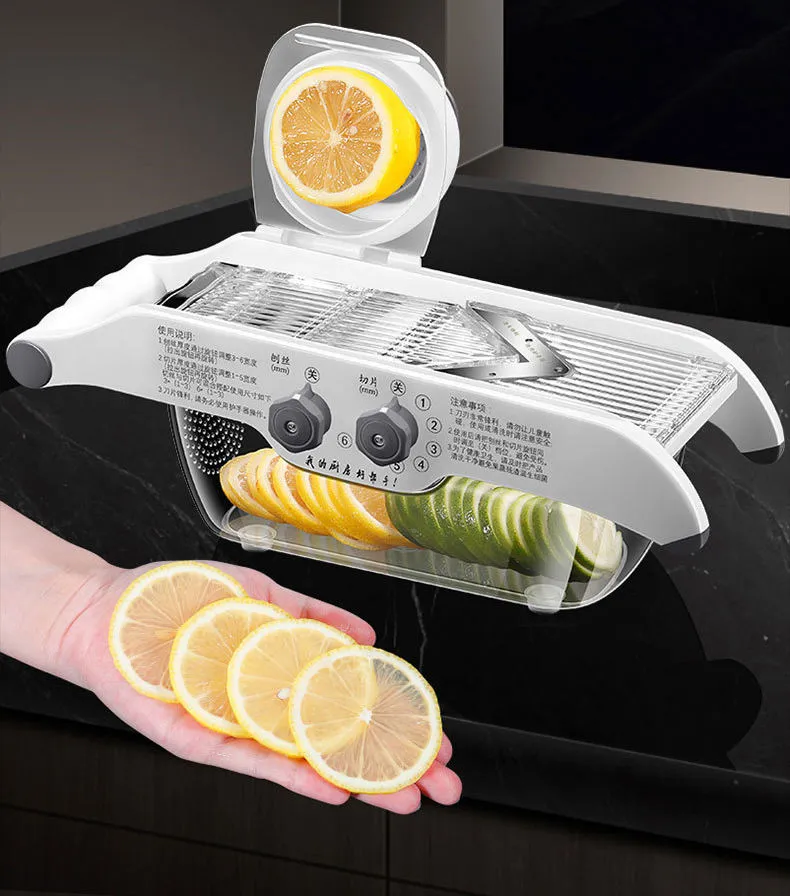 Cortador de Limão, Cortador Multifuncional para Frutas e Legumes, Cortador de Batata para Loja de Chá com Leite e Cozinha