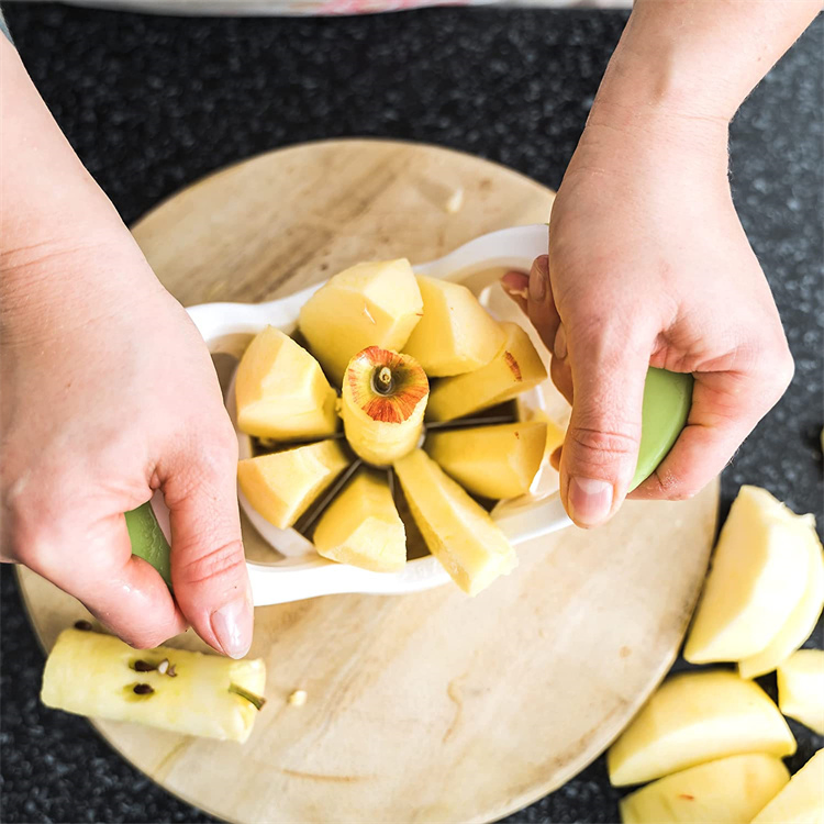 Cortador de Ovos Multifuncional de Cozinha Cortador de Frutas de Aço Inoxidável para Maçã, Manga e Legumes