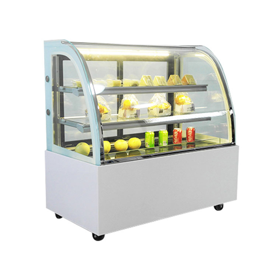 Refrigerador Congelador Comercial de Múltiplas Zonas para Bolos, Delicatessen, Sushi e Frutas Tropicais