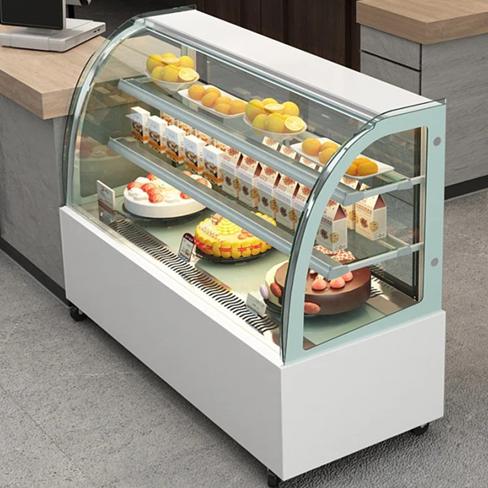 Refrigerador Congelador Comercial de Múltiplas Zonas para Bolos, Delicatessen, Sushi e Frutas Tropicais