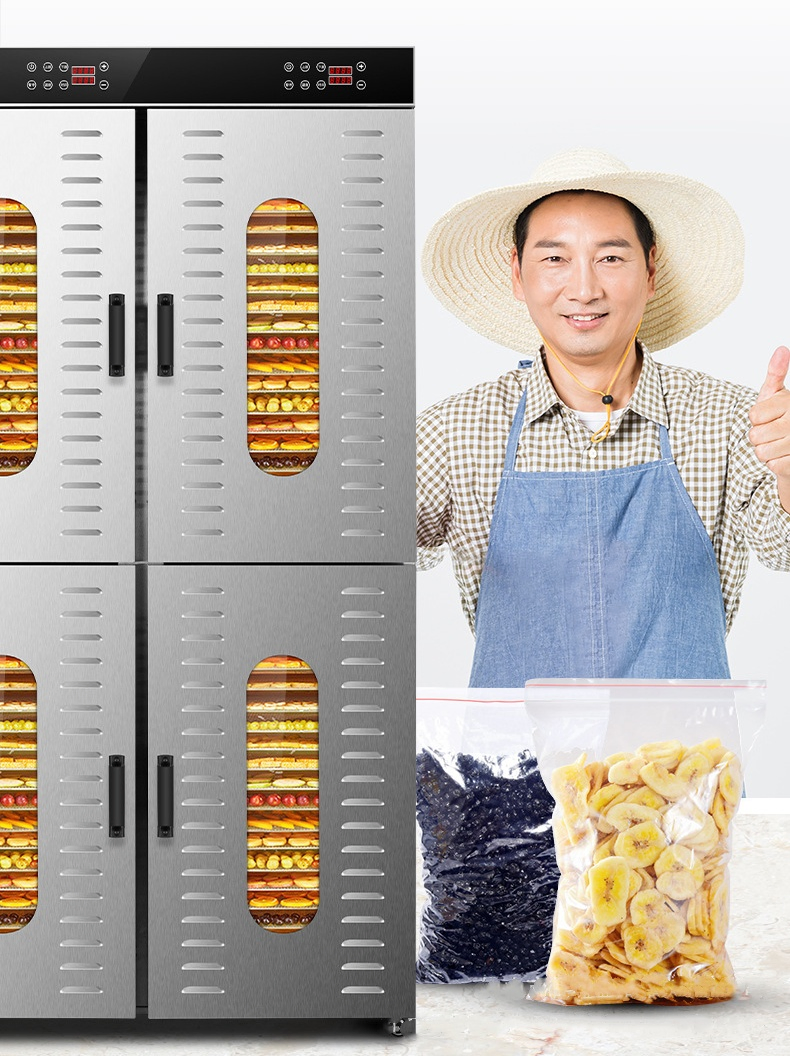 Desidratador de Alimentos Comercial Industrial de Grande Capacidade 80 Camada Fácil de Operar para Frutas, Legumes, Carnes, Ervas, Especiarias e Flores com Circulação de Ar Quente