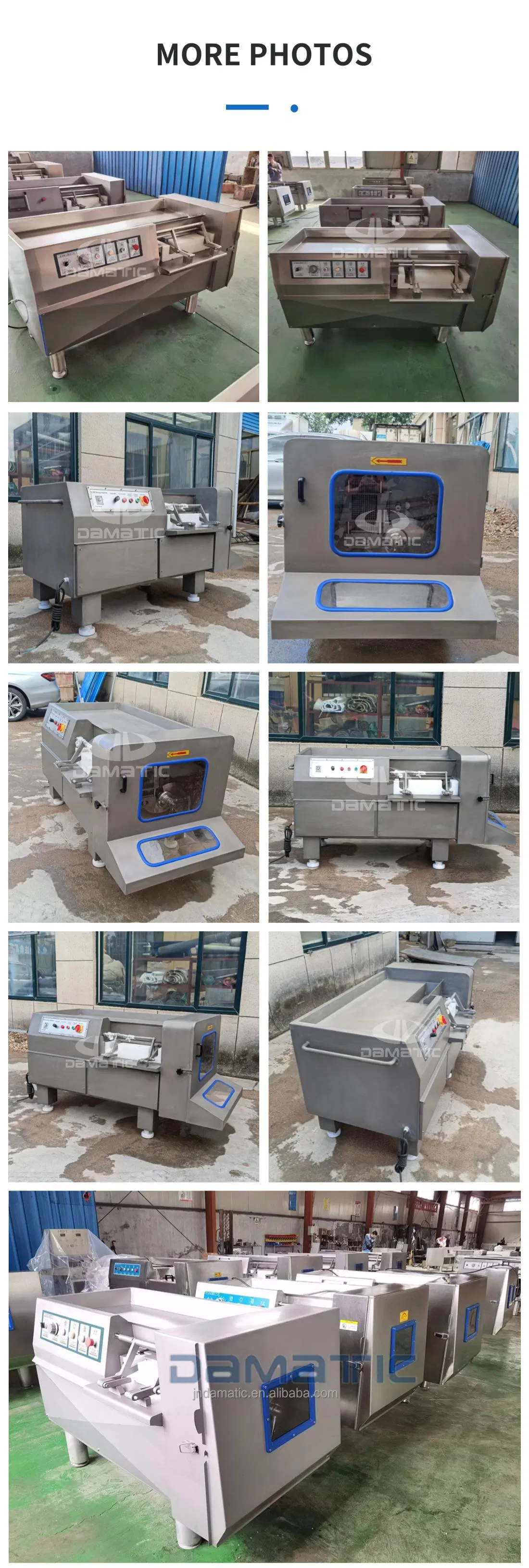 Máquina de Dicer Peixe de Alta Resistência para Processamento Industrial de Carne Congelada
