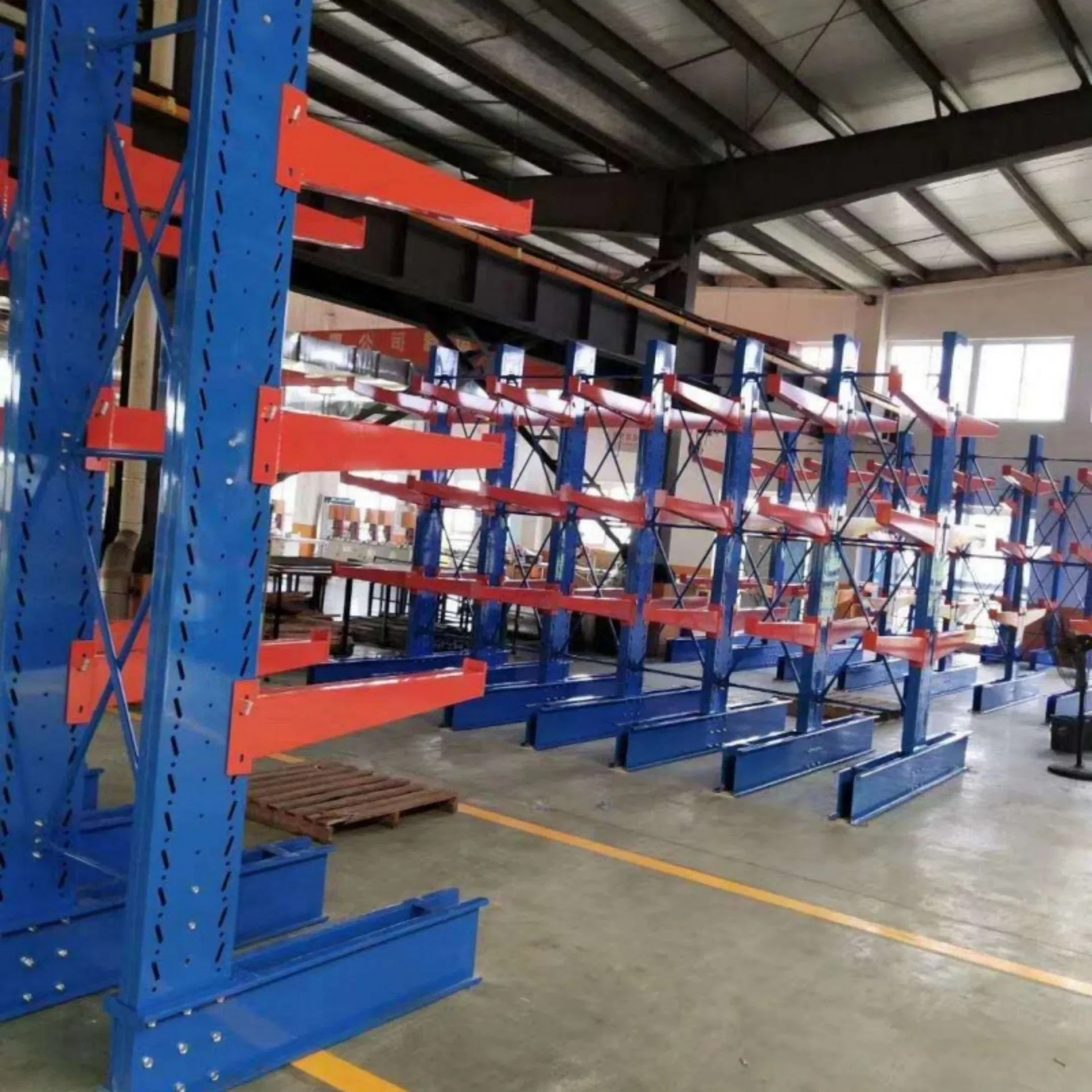 Sistema de Estante Cantilever de Alta Carga Direto de Fábrica, Multi Camada, Personalizado, Pesado para Armazenamento de Barras