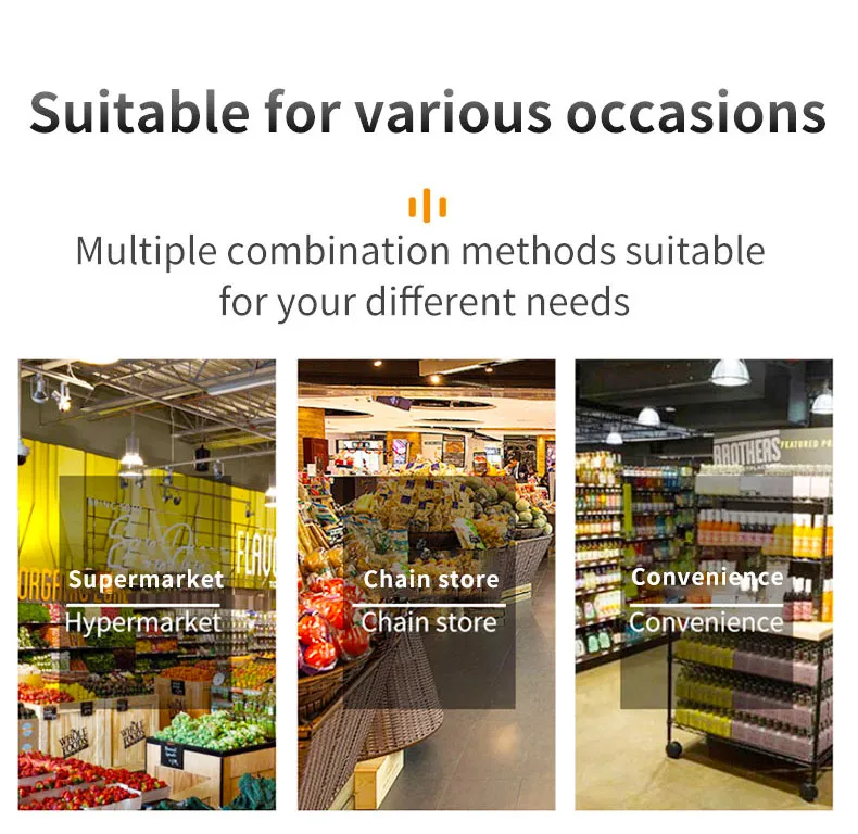 Refrigerador Congelador Comercial de Múltiplas Zonas para Bolos, Delicatessen, Sushi e Frutas Tropicais
