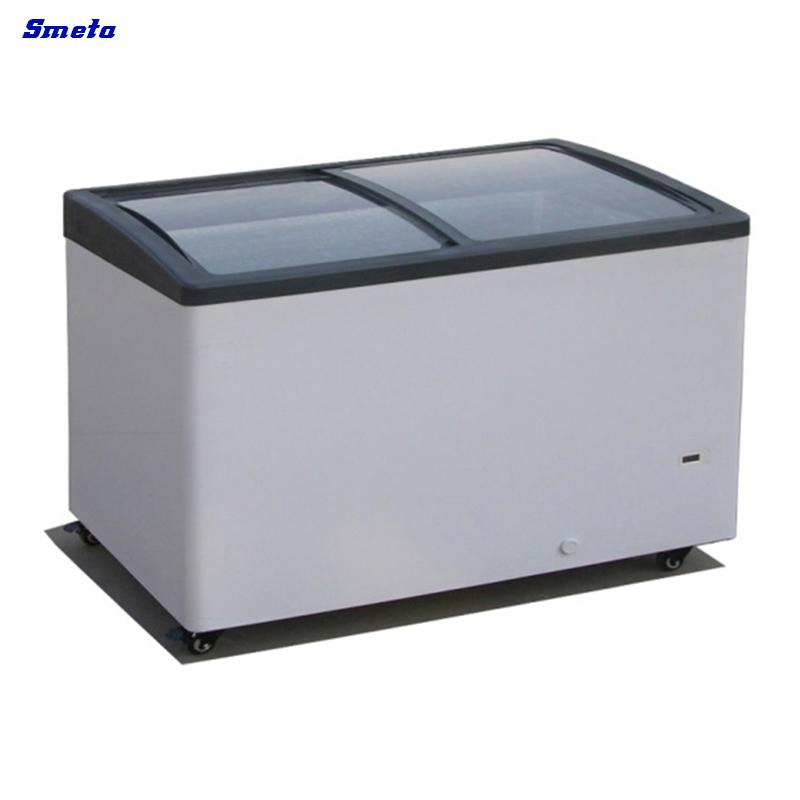 Preço do Freezer de Baú com Porta de Vidro para Exibição Comercial por Atacado