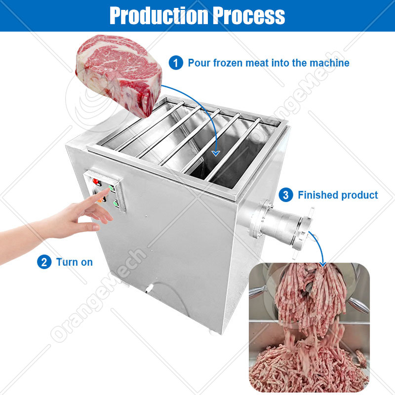 Moedor de Carne Elétrico Industrial de Alta Qualidade e Baixo Preço para Carne Congelada