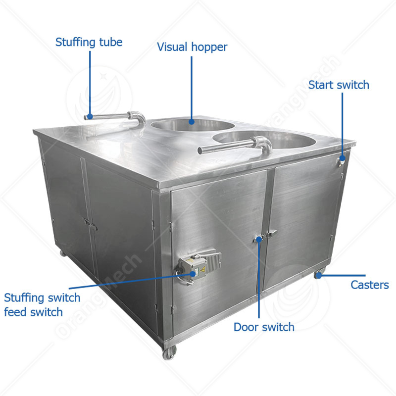 Máquina de Enchedora de Salsichas Hidráulica Industrial, Filler Automático Comercial, Indústria de Ar Comprimido, Enchedora de Salsichas Vertical Alemã