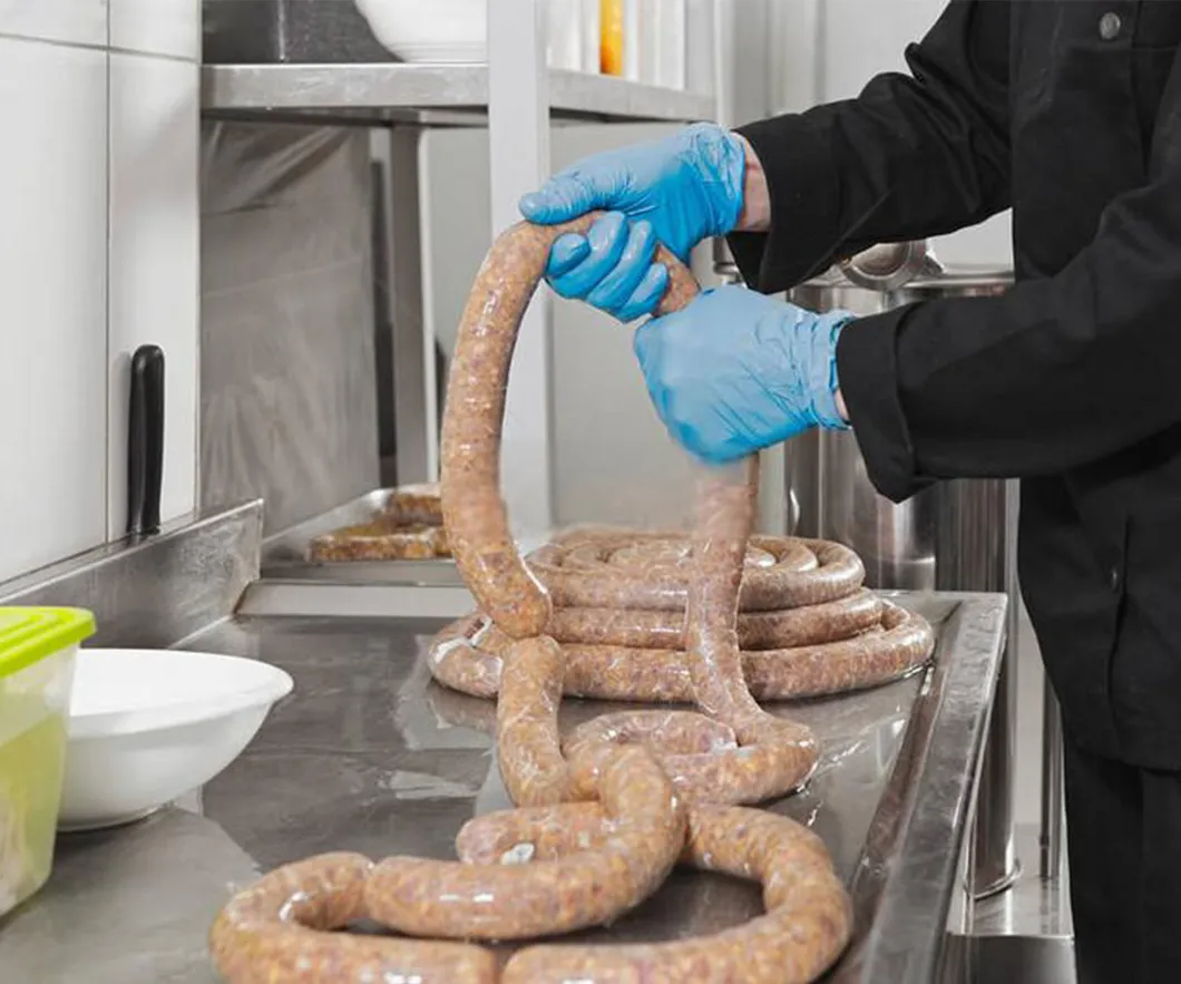 Máquina de Enchimento e Recheio de Salsichas Elétrica de Uso Comercial e Alta Resistência