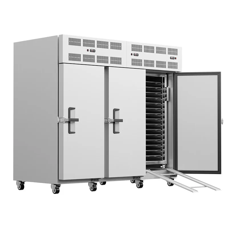 Congelador comercial de ar refrigerado resistente à ferrugem para cadeias de frango frito