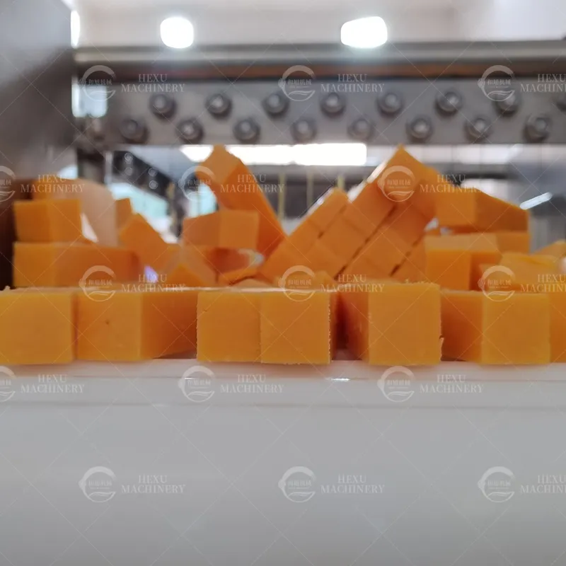 Detalhe do corte da Máquina Cortadora de Queijo