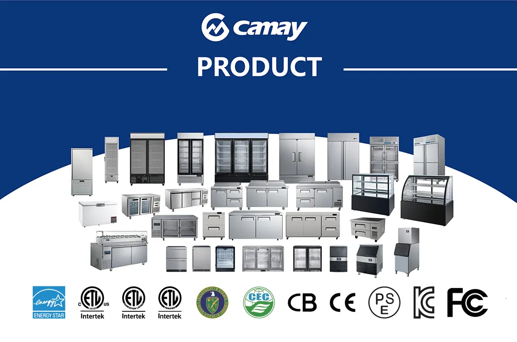 Refrigerador Vertical de Exibição Profunda Comercial com Congelador Inferior Montado