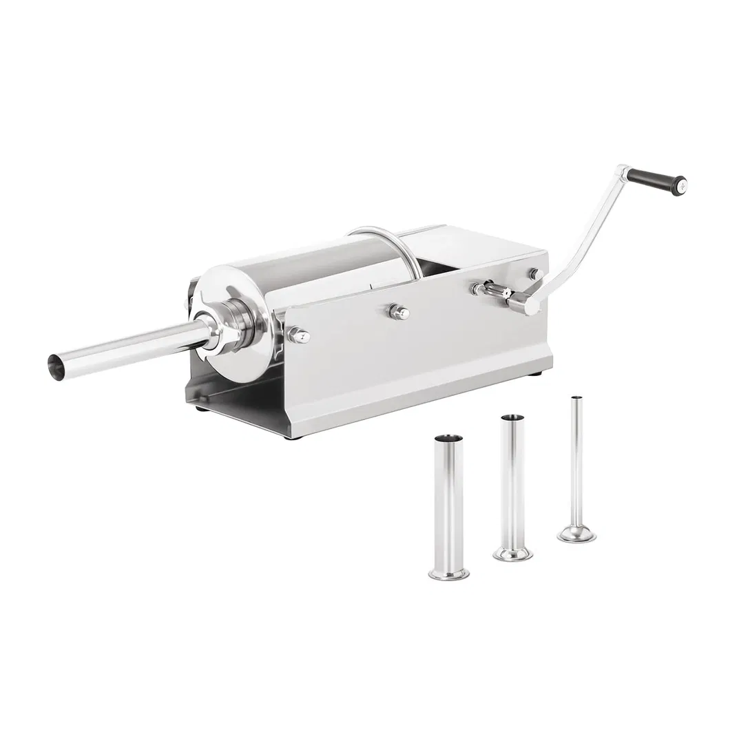 Máquina de Processamento de Alimentos de Carne Comercial 7L Máquina Manual de Fazer Cachorro-Quente, Enchedor de Linguiça, Fabricante de Linguiça, Enchedor de Linguiça Horizontal Wfmfc7l
