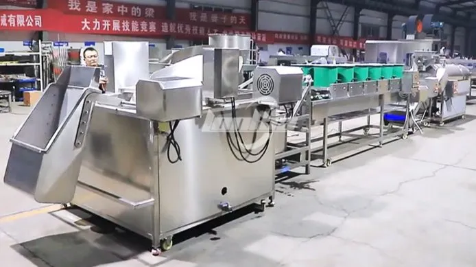 Sistema de Fritura Contínua de Chips de Banana Fritador Comercial de Chips de Banana Equipamento para Snacks de Banana