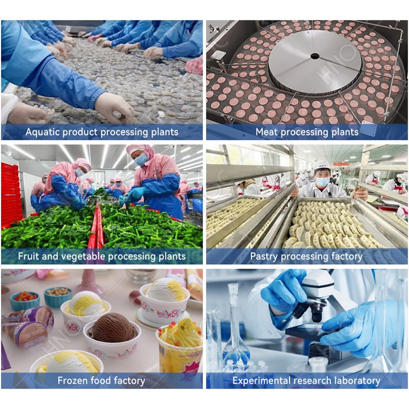 Congelador Comercial Industrial IQF Blast Frio Rápido Chiller Plasma Sorvete Bolinho Fruta Pizza Prato
