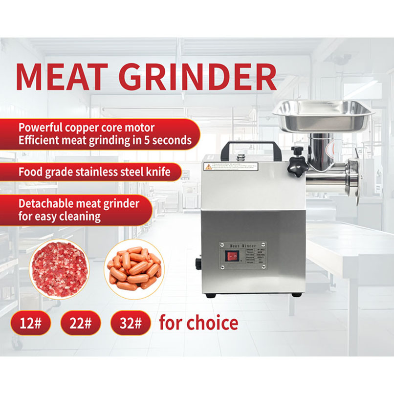 Moedor de Carne Industrial de Aço Inoxidável com Alta Velocidade para Processamento de Alimentos em Restaurante