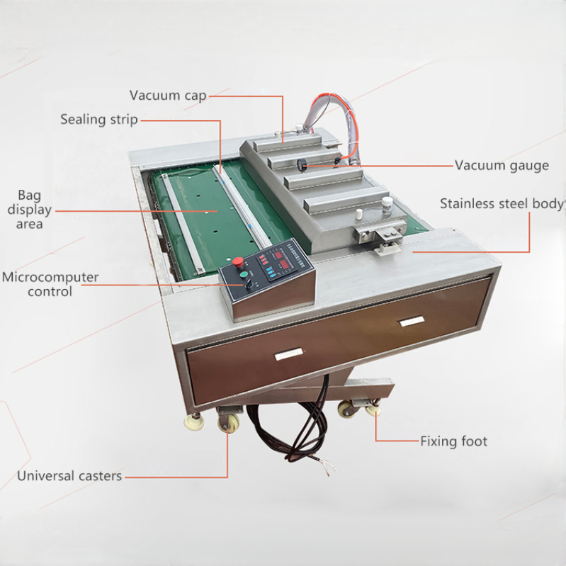 Equipamento de Embalagem a Vácuo para Selagem de Alimentos de Salsicha de Ovo de Codorna Automático e Hermético para Aves