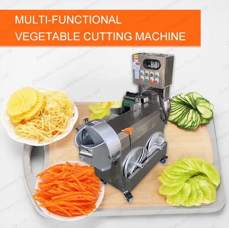 Máquina Industrial de Corte em Fatias e Cubos de Legumes, Cenoura, Cebola e Batata Chips