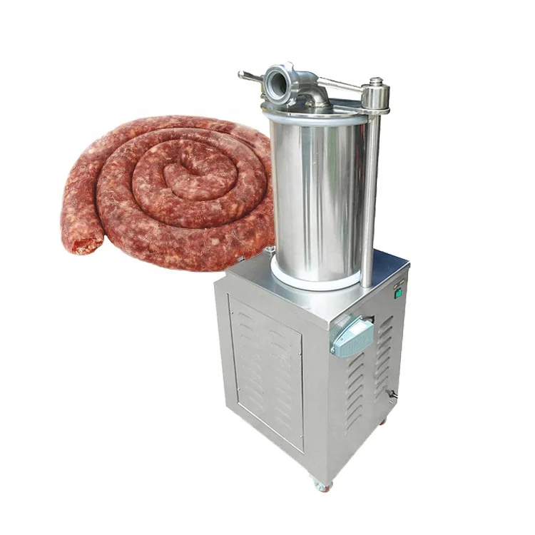 Máquina de Fazer Linguiça Hidráulica Comercial 35L Enchedor de Linguiça