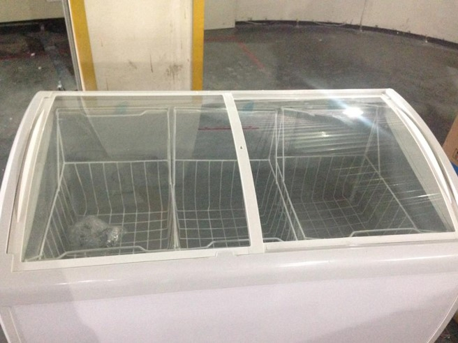 Preço do Freezer de Baú com Porta de Vidro para Exibição Comercial por Atacado