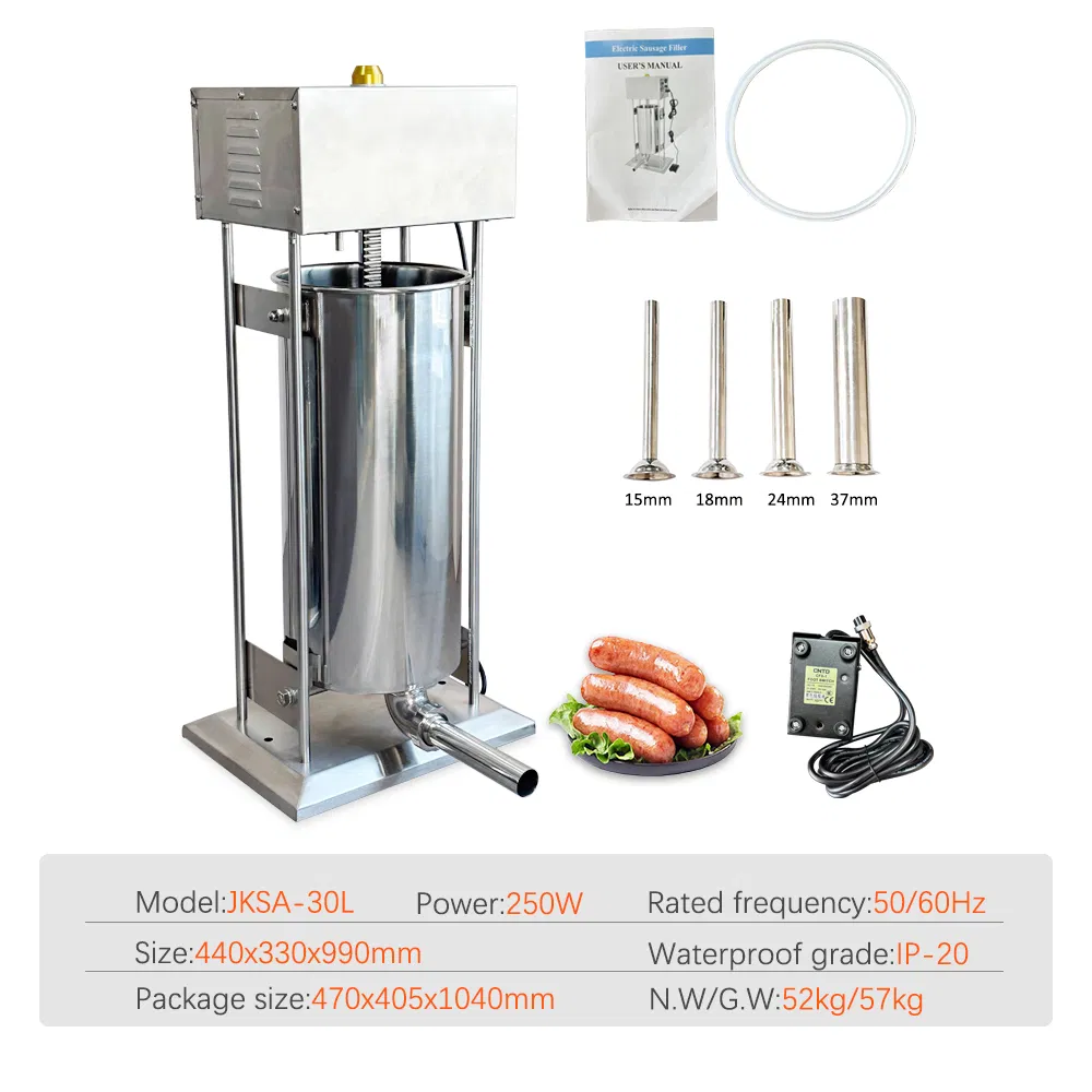 Máquina de Encher Salsichas em Aço Inoxidável com Capacidade de Processador de Alimentos