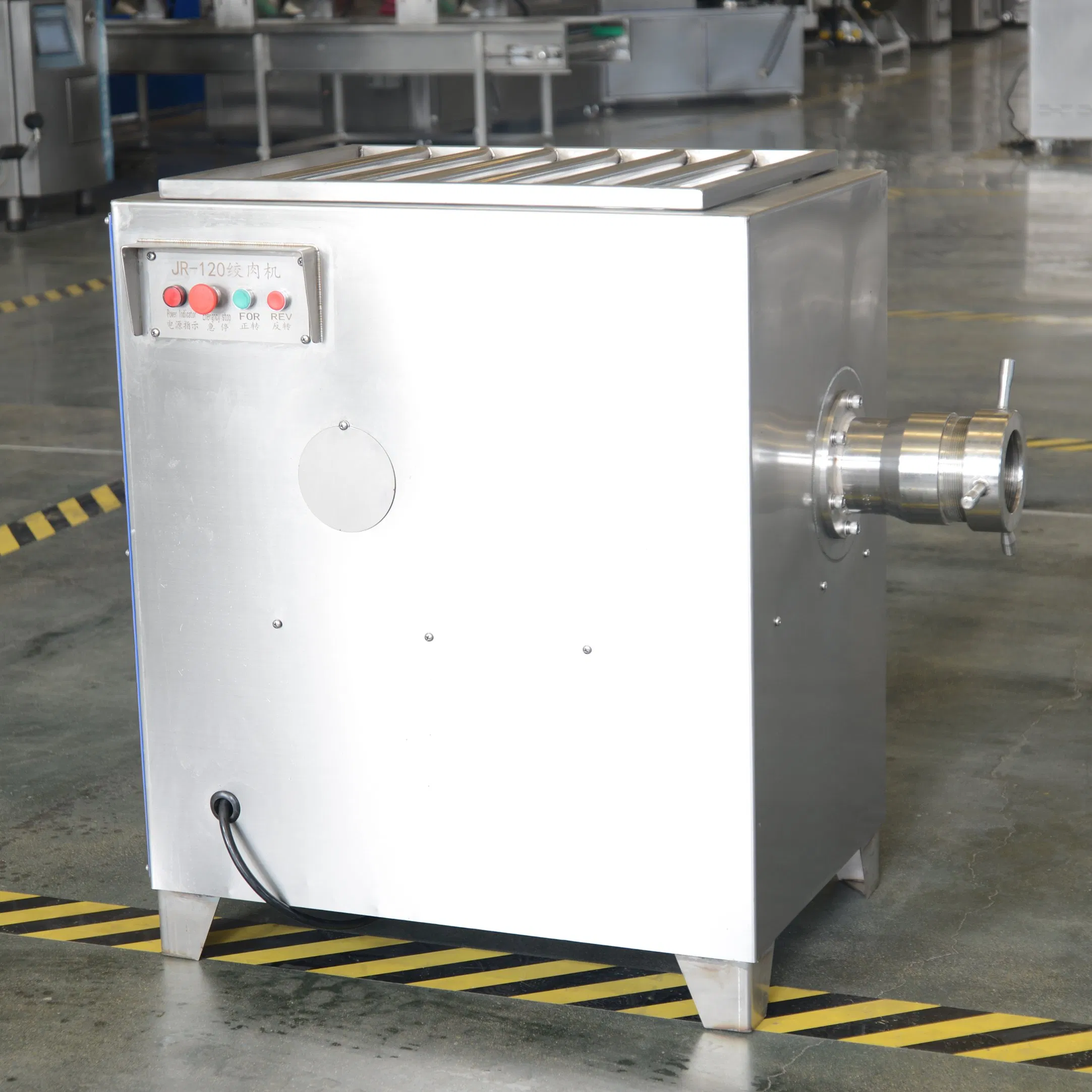 Moedor de Carne Industrial em Aço Inoxidável para Salsichas, Salame, Hambúrgueres, Almôndegas, Kebab e Equipamento para Ração de Animais com CE/SGS