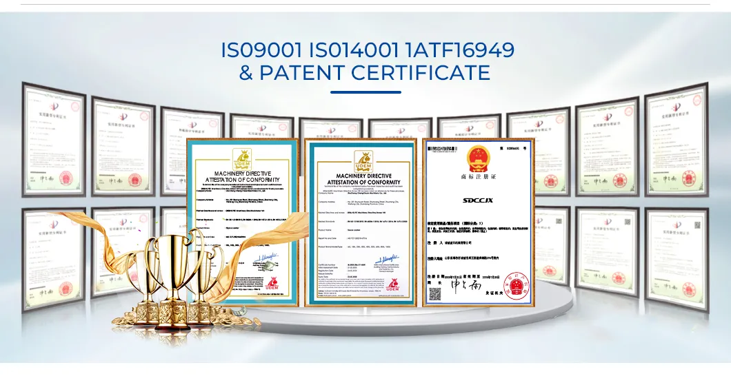 Certificados de Qualidade CE ISO SGS