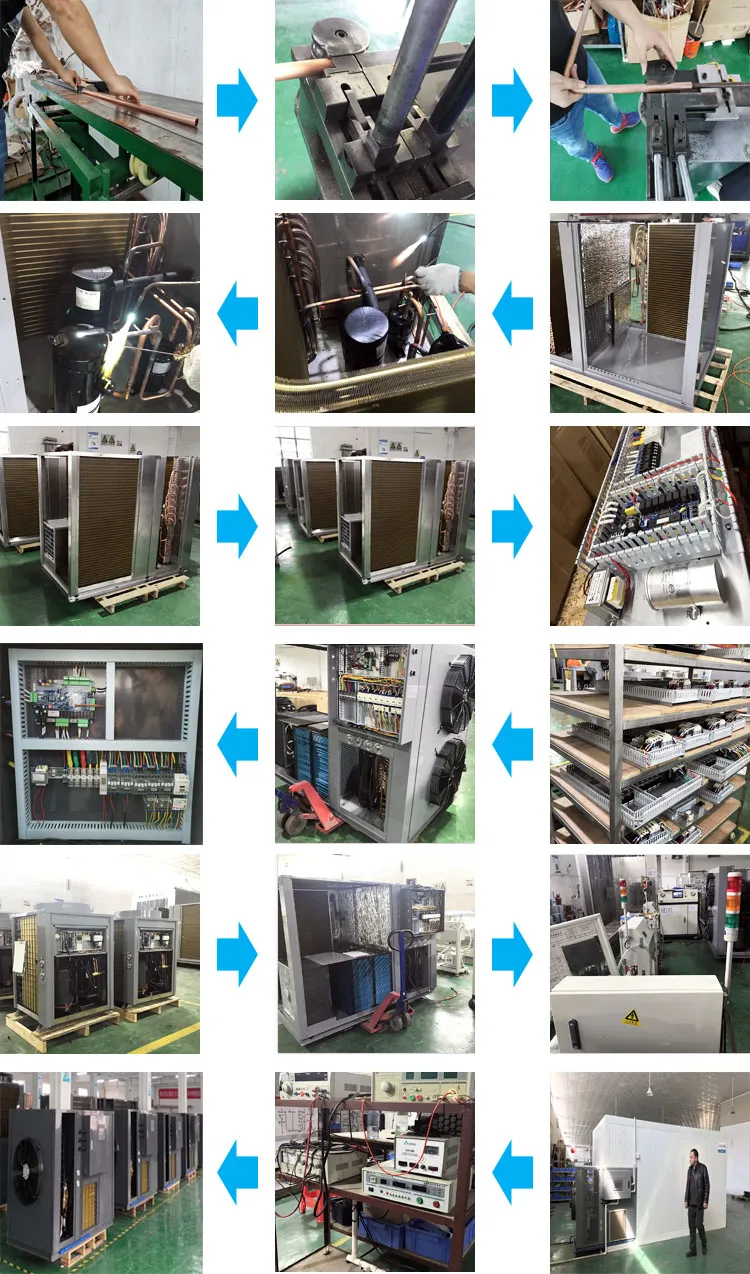 Etapas de processamento e produção do secador