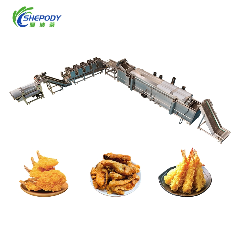 Tempura Shrimp Making Fish Shrimp Fryer Machine Automatic Battering System