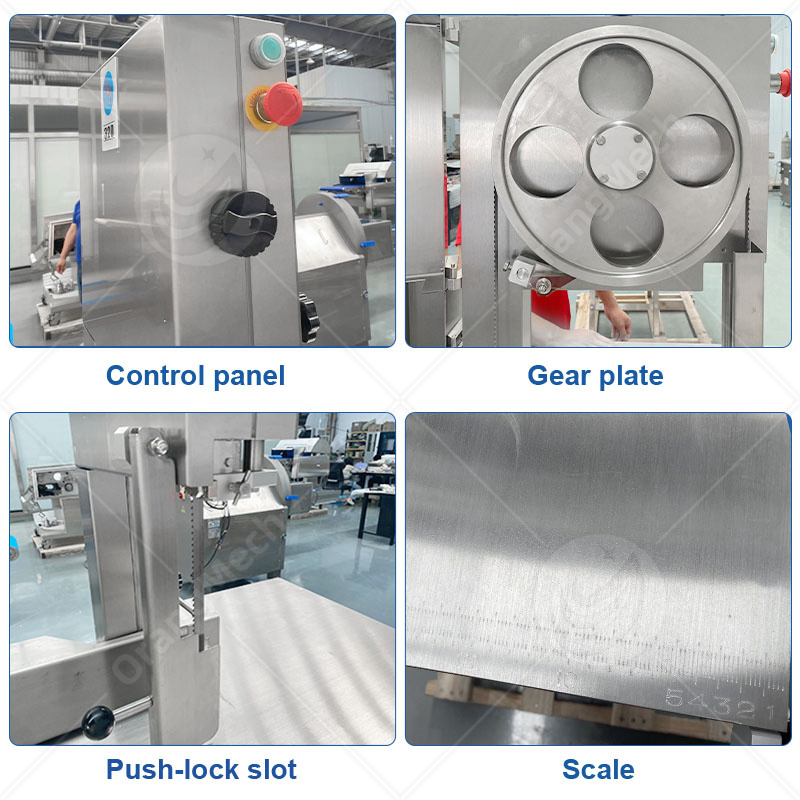 Máquina de Corte Elétrica Vertical para Cortar Costelas e Ossos de Carne, Pequena Fatiadora de Açougue Automática Comercial