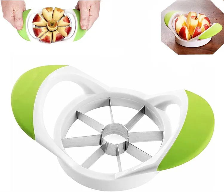 Cortador de Ovos Multifuncional de Cozinha Cortador de Frutas de Aço Inoxidável para Maçã, Manga e Legumes