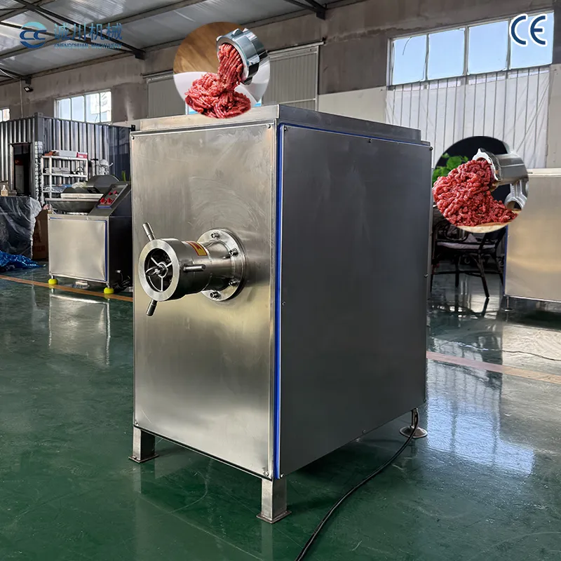 Moedor de Carne Industrial Totalmente Automático Garante Saída Uniforme e Sem Resíduos de Carne