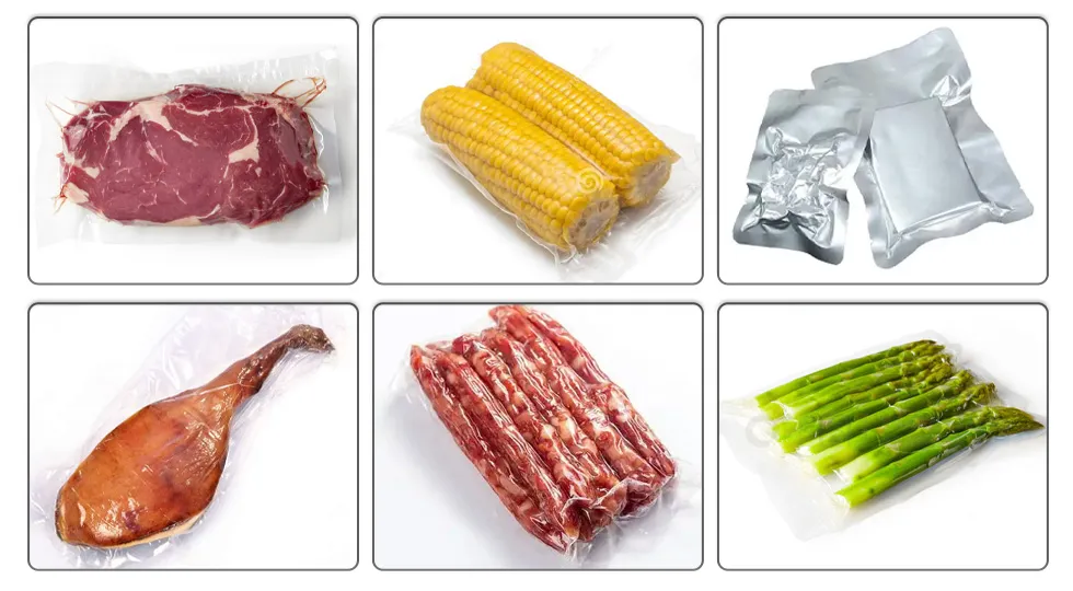 Equipamento de embalagem a vácuo para salsichas de queijo, carne, vegetais e frutas em promoção