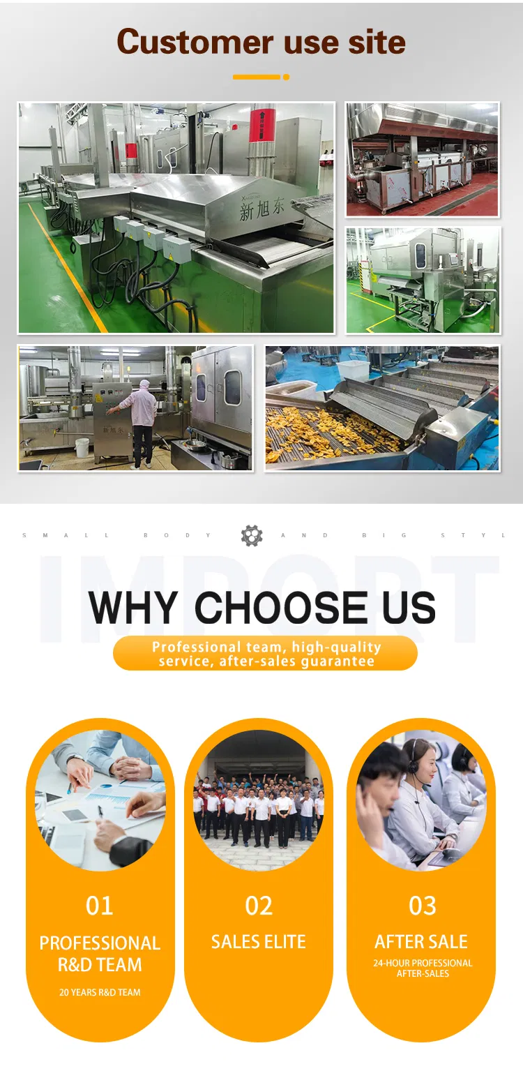 Máquina de Fritura Automática Equipamento Comercial Fritadeira Contínua