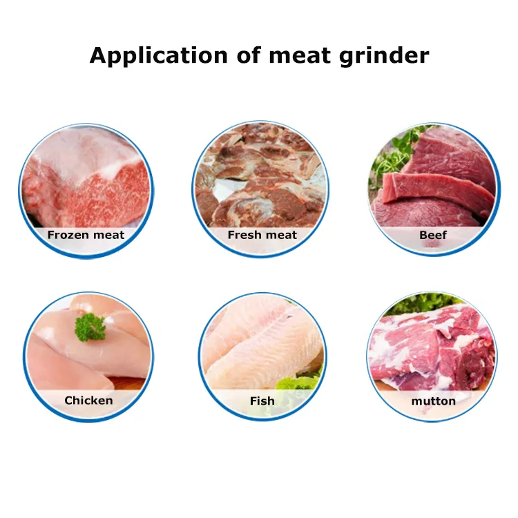 Aplicação do Moedor de Carne Congelada Comercial Barato Moedor de Carne Caseiro