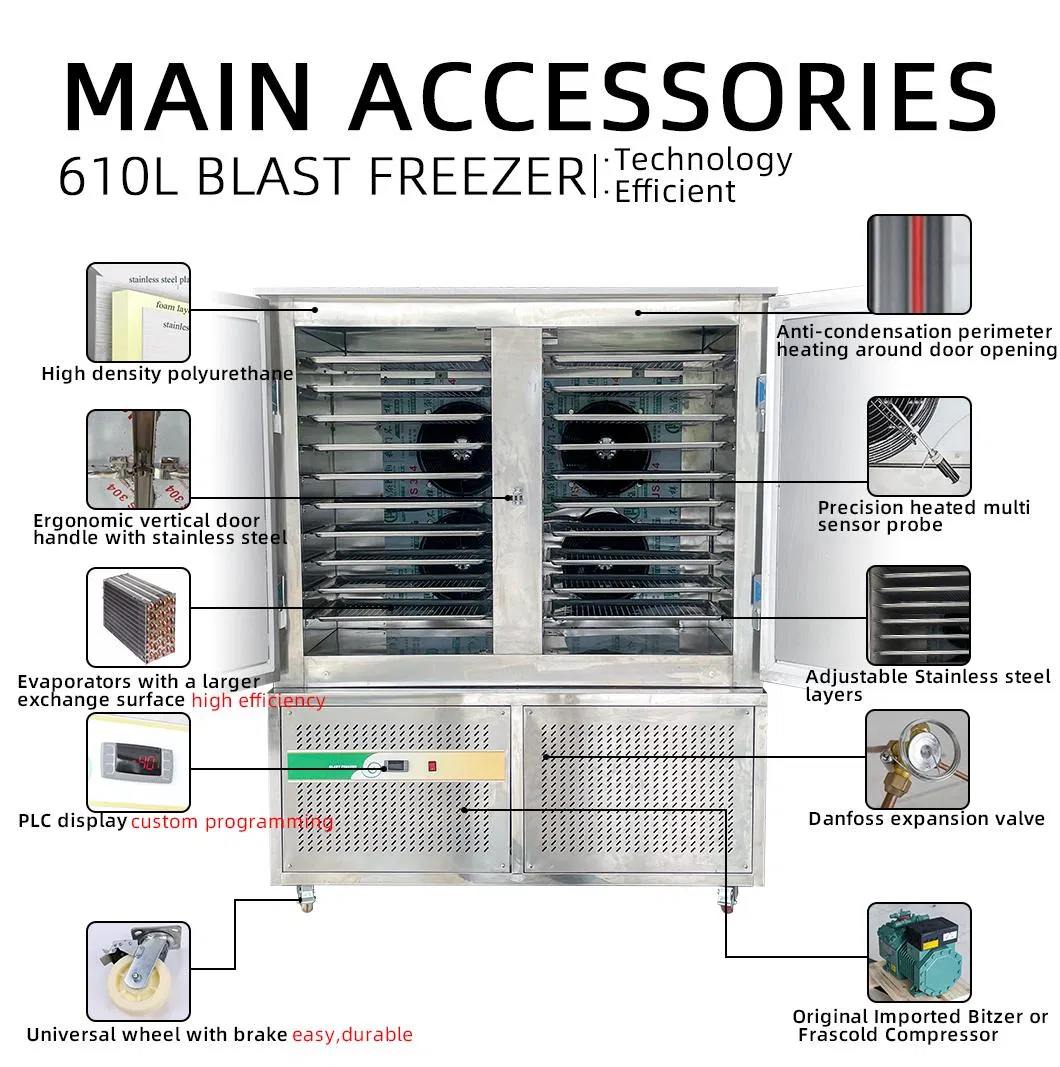 Especificações detalhadas do Congelador Blast