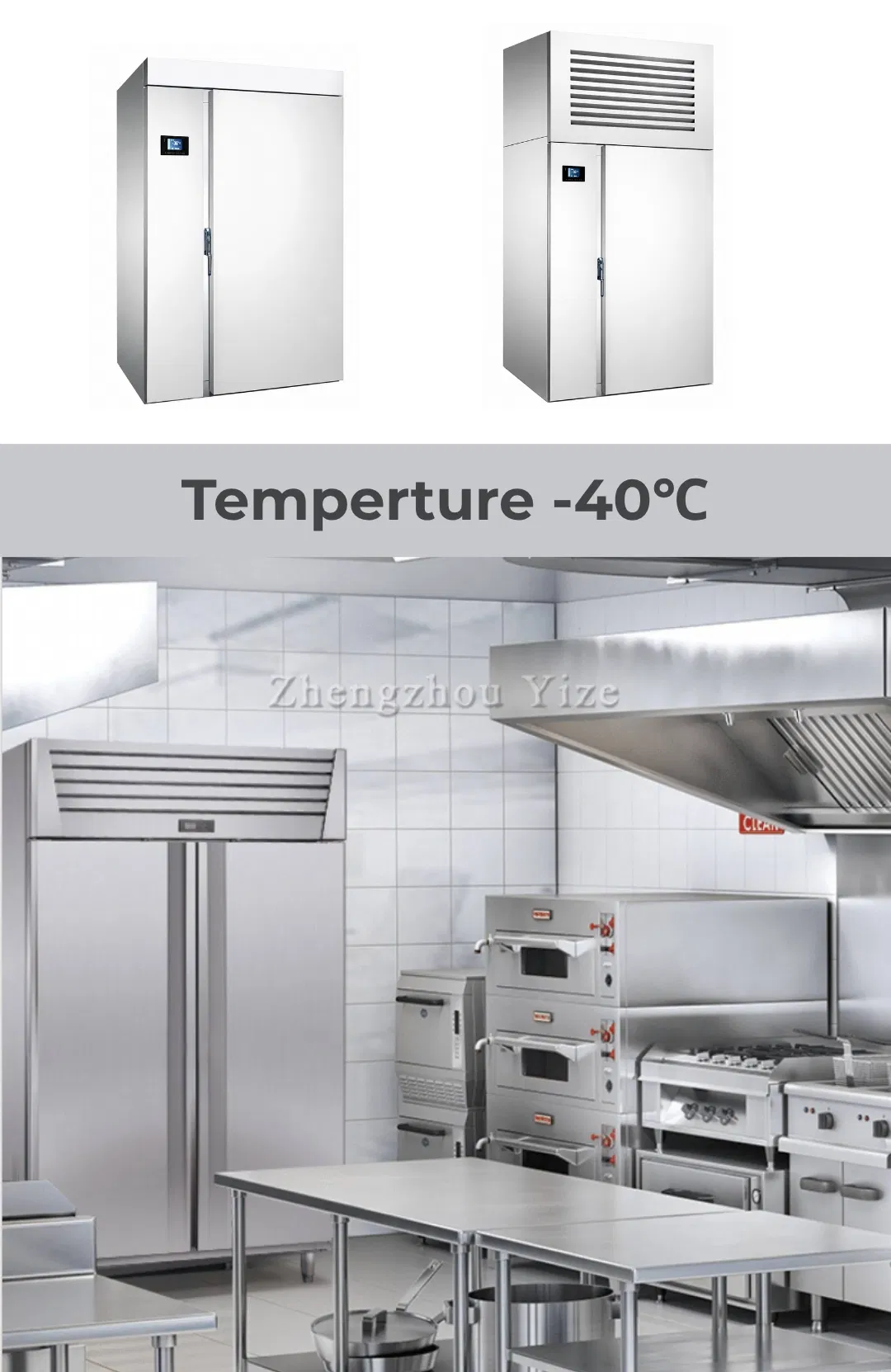 Máquina de Congelador Comercial e Chiller Rápido para a Indústria de Processamento de Alimentos
