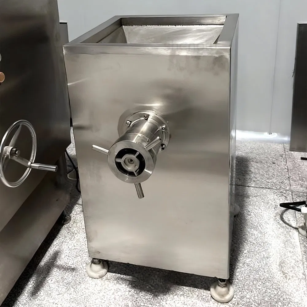 Moedor de Carne Fresca Congelada Industrial Elétrico CE Comercial de Alta Capacidade em Aço Inoxidável para Produção de Linguiça, Máquina de Mistura e Moagem de Peixe e Carne para Restaurante