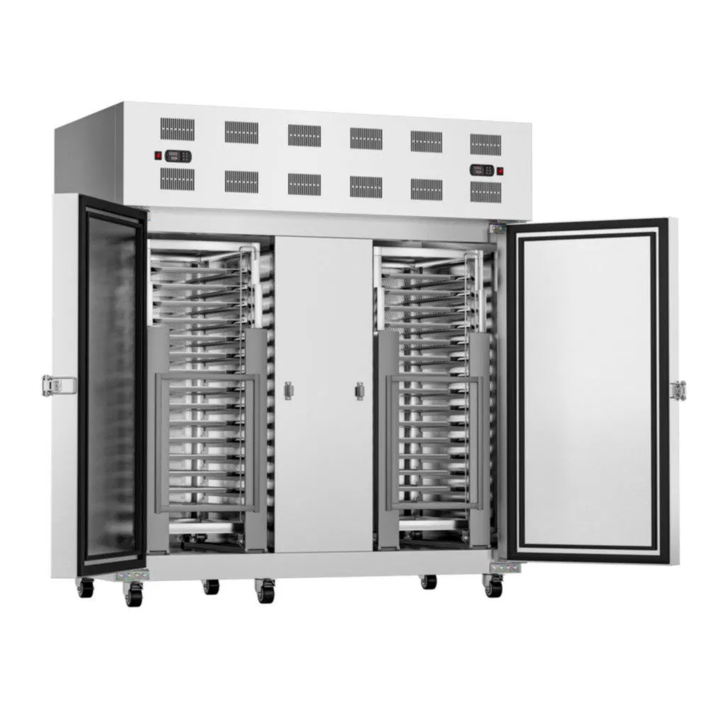 Congelador comercial de ar refrigerado resistente à ferrugem para cadeias de frango frito