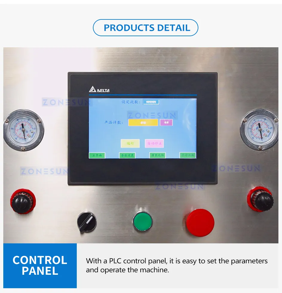 Equipamento de Vedação a Vácuo Automático Zs-Xgvs1 Cabeçotes 4 com Alimentação de Tampas para Linha de Embalagem de Desenroscador de Frascos de Vidro e Plástico
