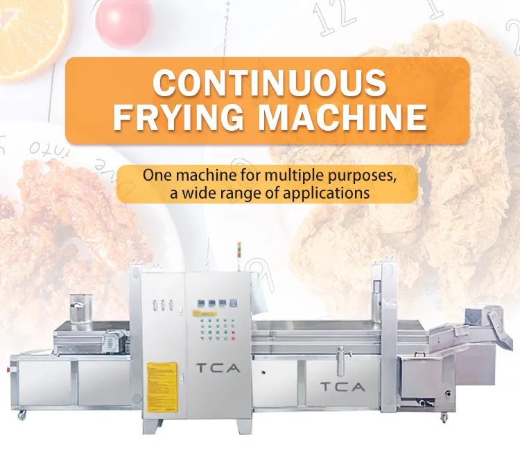 Máquina de Fritura Automática Equipamento Comercial Fritadeira Contínua Máquina de Rolos de Sorvete Frito Sistema de Purgação