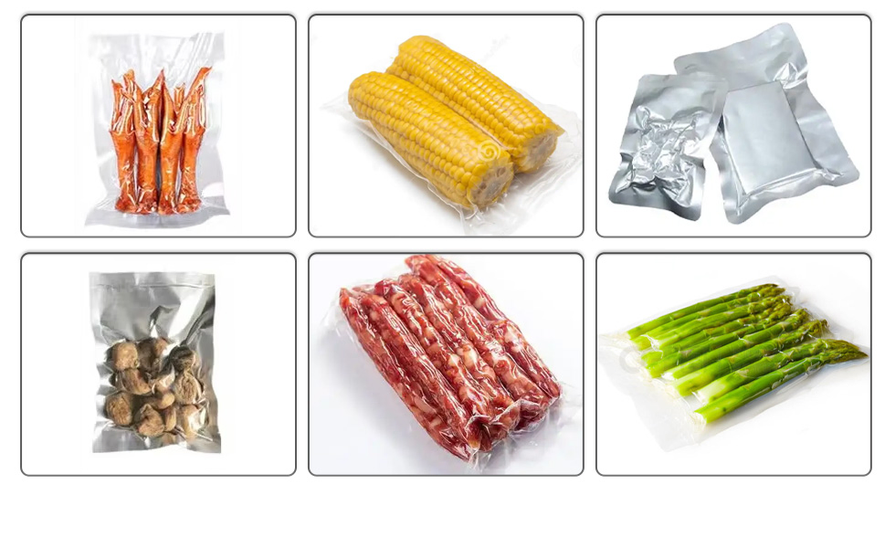 Equipamento de embalagem a vácuo para salsichas de queijo, carne, vegetais e frutas em promoção
