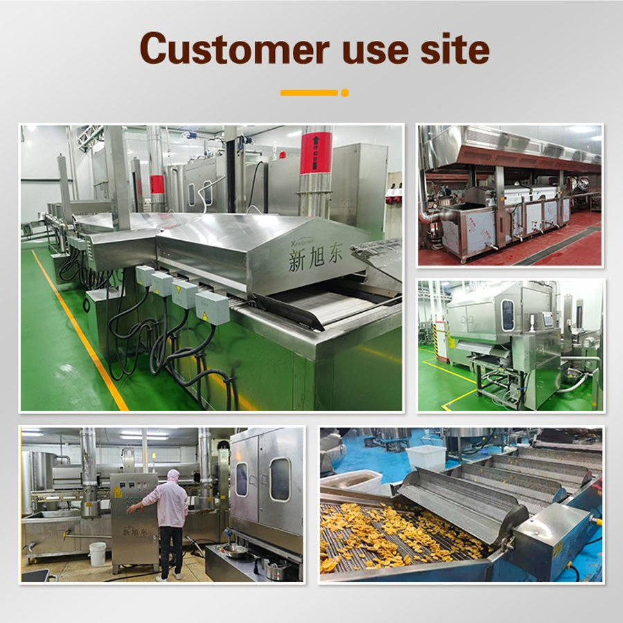 Máquina de Fritura Automática Equipamento Comercial Fritadeira Contínua Máquina de Rolos de Sorvete Frito Sistema de Purgação