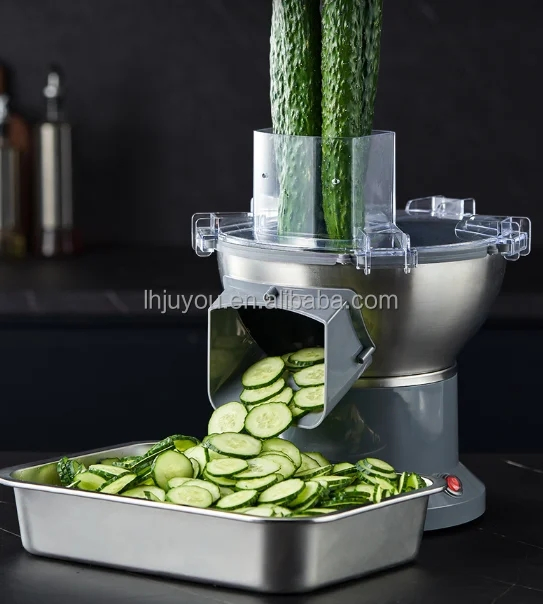 Fatiador Elétrico de Frutas e Legumes Máquina de Fatiar Batata Cebola Melão Verde Cenoura