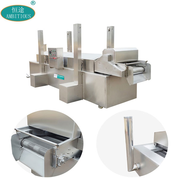 Máquina de Fritura por Correia Fritadeira de Óleo Contínua Sistema Automático de Fritura de Farsan
